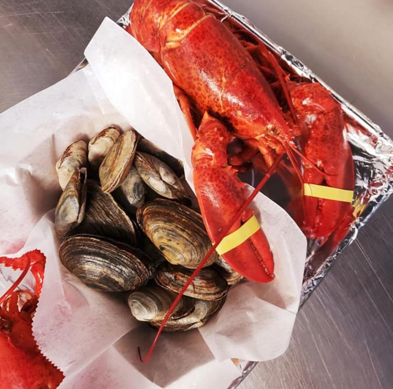 photo of lobster and clams